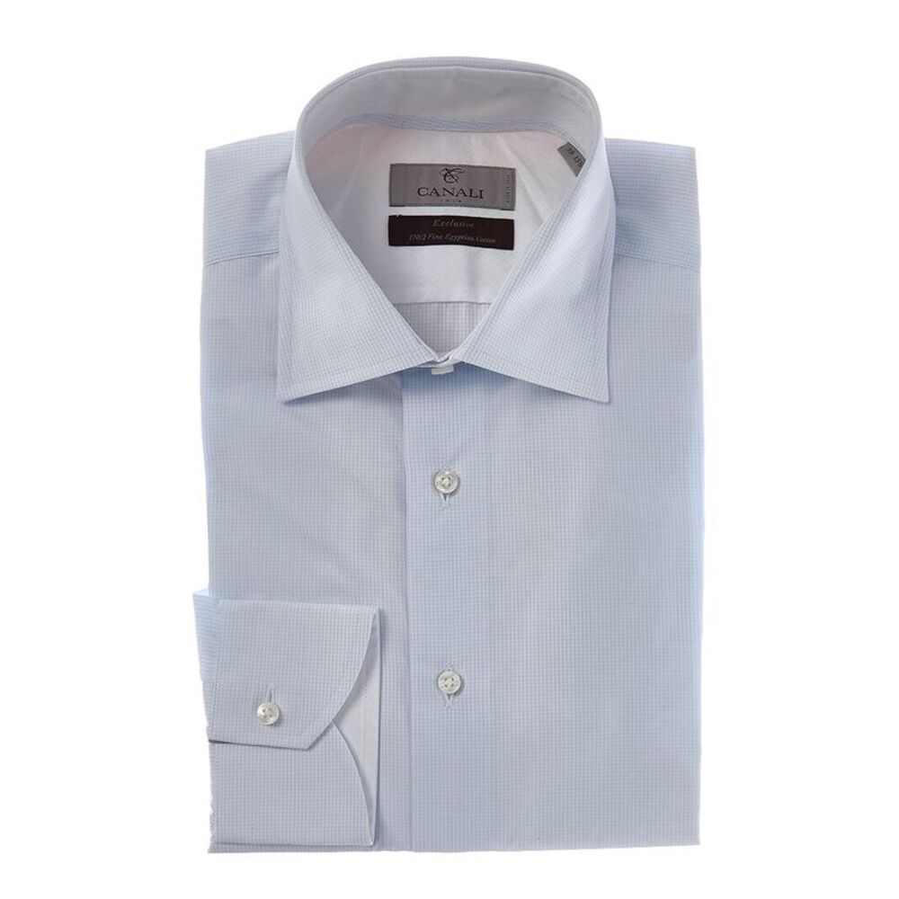 Canali Mens  Dress Shirt, Blue